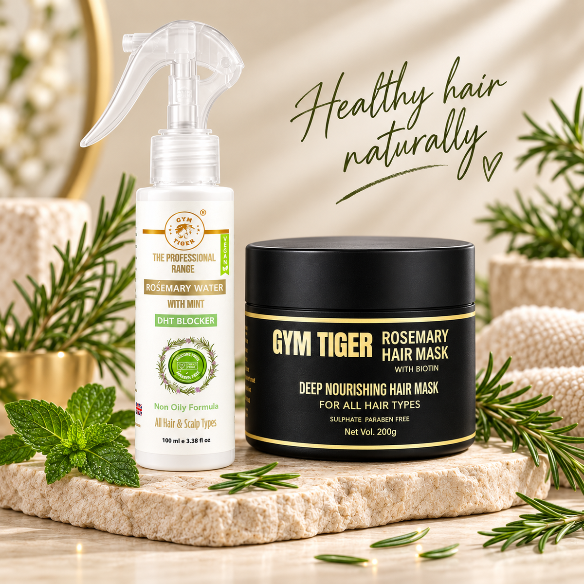 Rosemary Hair Care Duo | Mist + Biotin Hair Mask