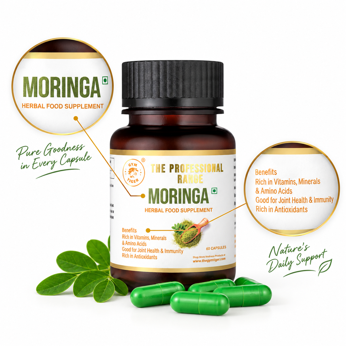 Moringa Oleifera Capsules 500mg | 60 Vegan Capsules