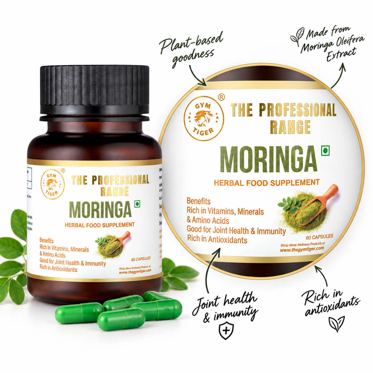 Moringa Oleifera Capsules 500mg | 60 Vegan Capsules
